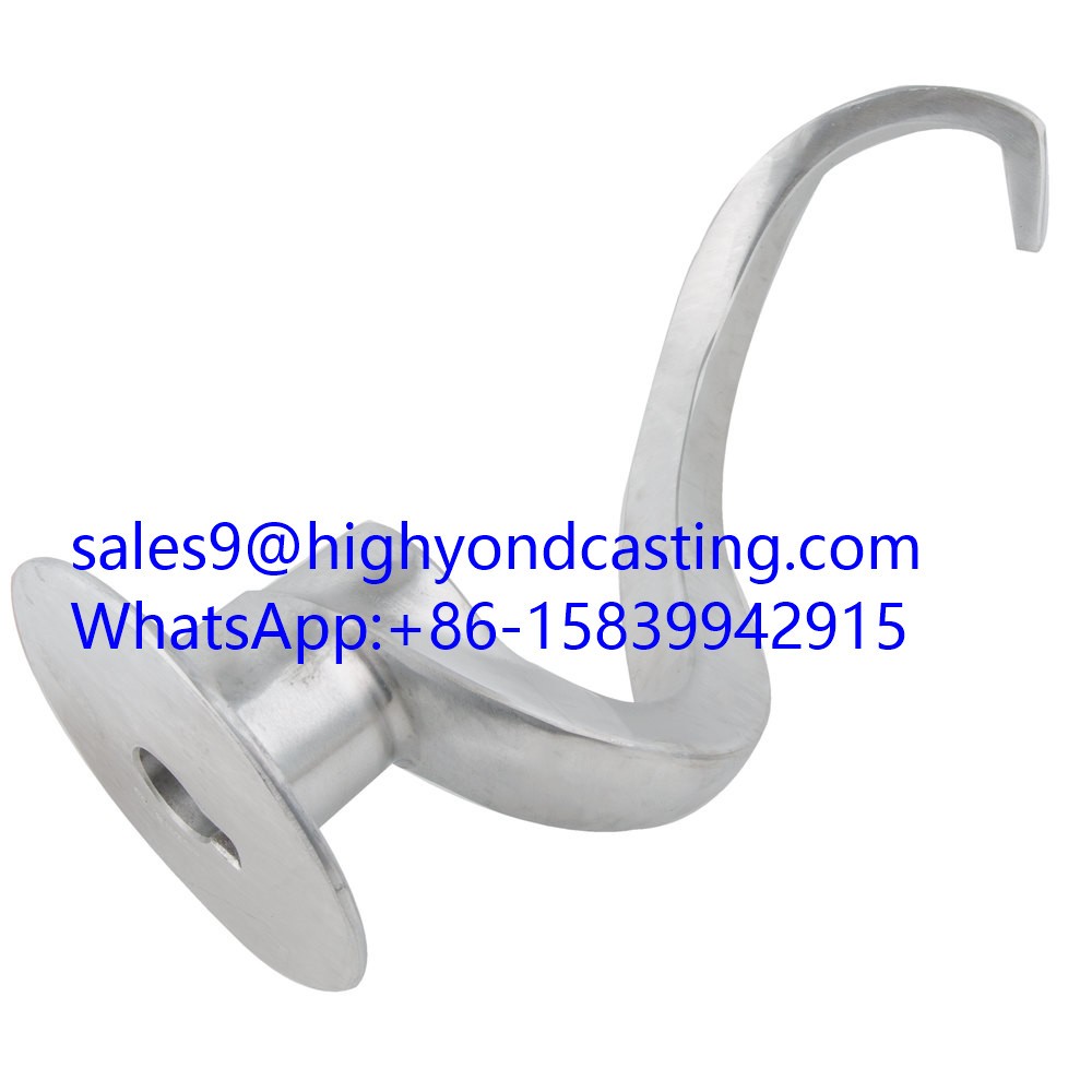 China foundry investment casting lost wax casting stainless steel spiral dough hook Logo