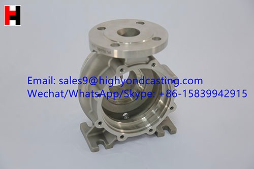 Custom high precision SS316 water pump body Logo